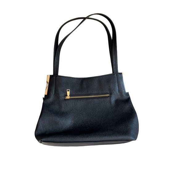 Madison West Black Shoulder Bag with gold accent and hardware - Picture 6 of 6